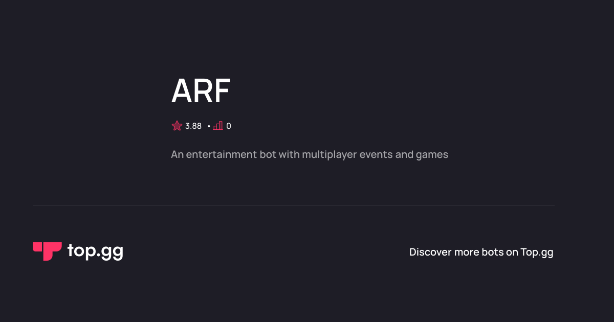 Add ARF Discord Bot | The #1 Discord Bot and Discord App List
