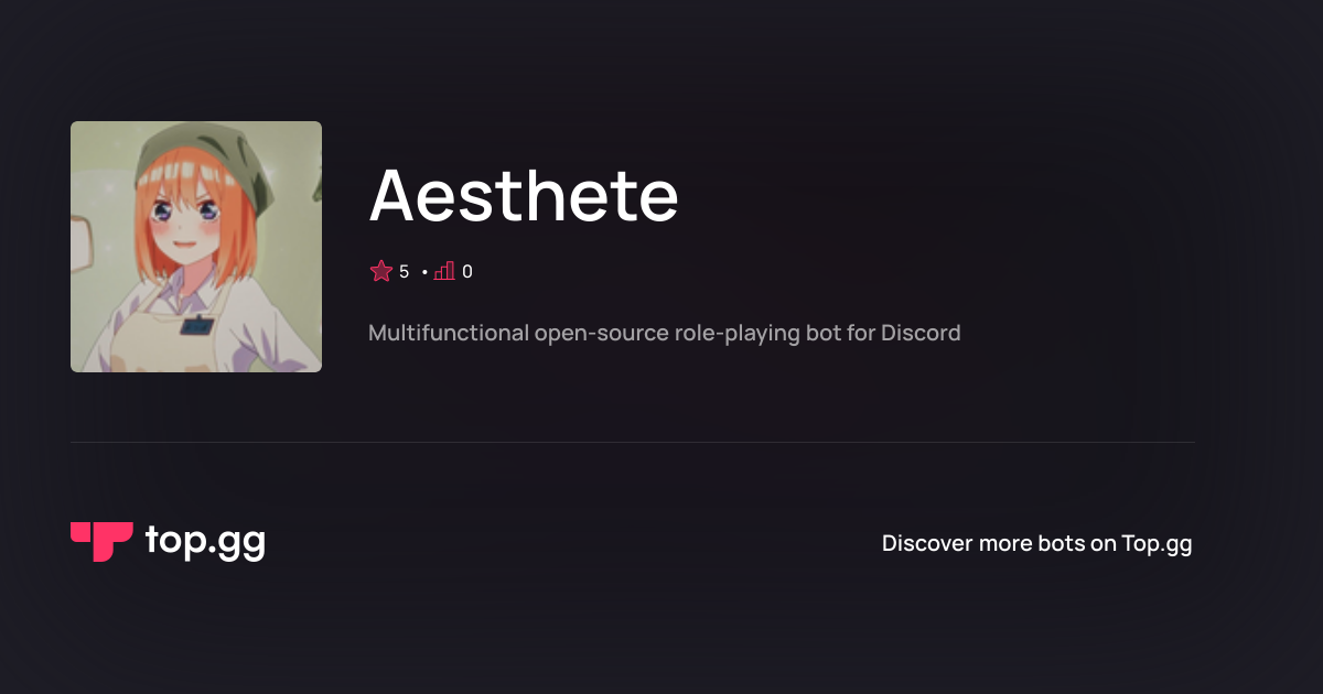 Add Aesthete Discord Bot | The #1 Discord Bot and Discord App List