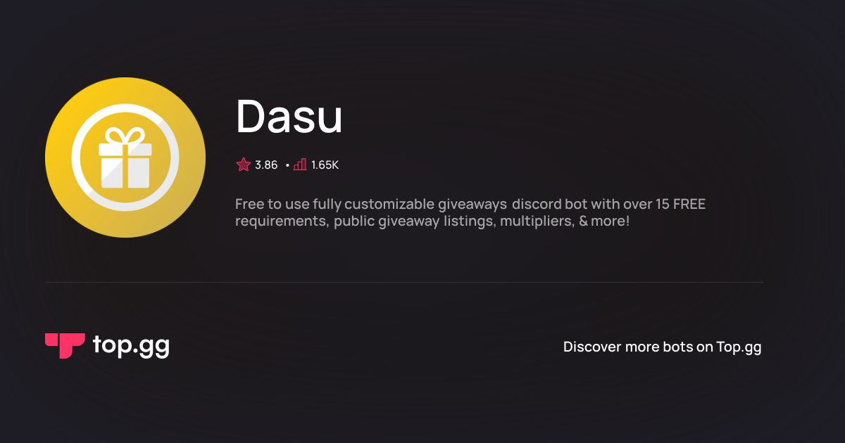 Add Dasu Discord Bot | The #1 Discord Bot and Discord App List