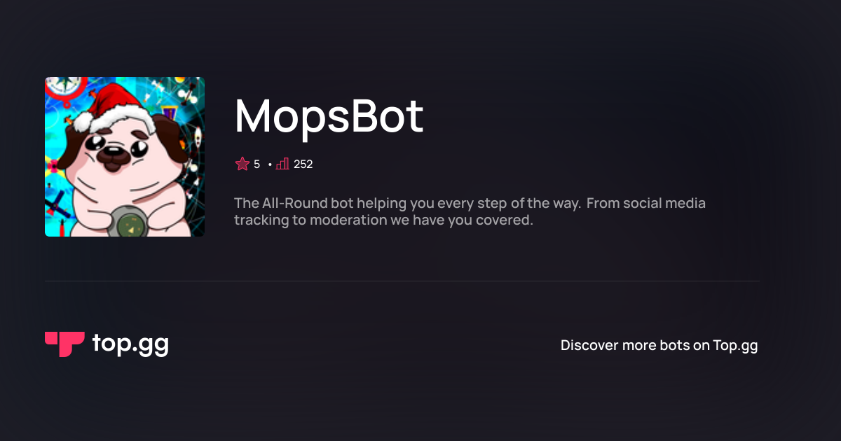 Add MopsBot Discord Bot | The #1 Discord Bot and Discord App List