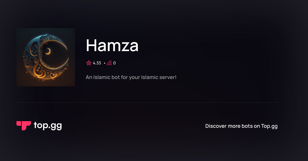 Add Hamza Discord Bot | The #1 Discord Bot and Discord App List