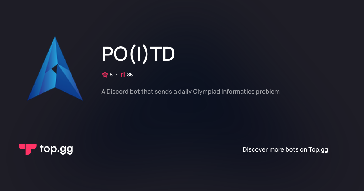 Add PO(I)TD Discord Bot | The #1 Discord Bot and Discord App List