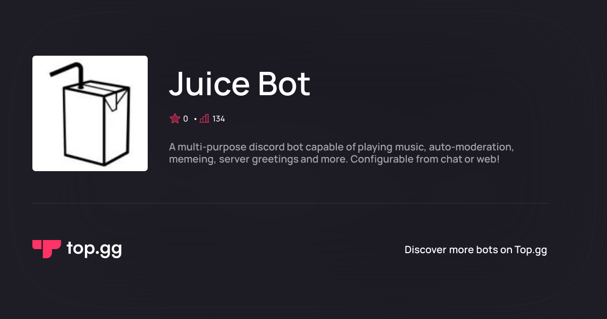 Add Juice Bot Discord Bot | The #1 Discord Bot and Discord App List