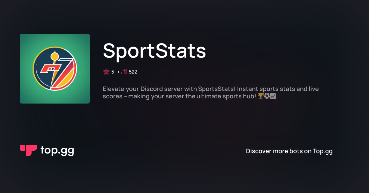 Add SportStats Discord Bot | The #1 Discord Bot and Discord App List
