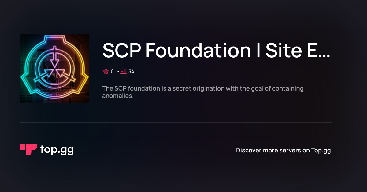 Join SCP Foundation | Site EPSILON Discord Server | The #1 Discord ...