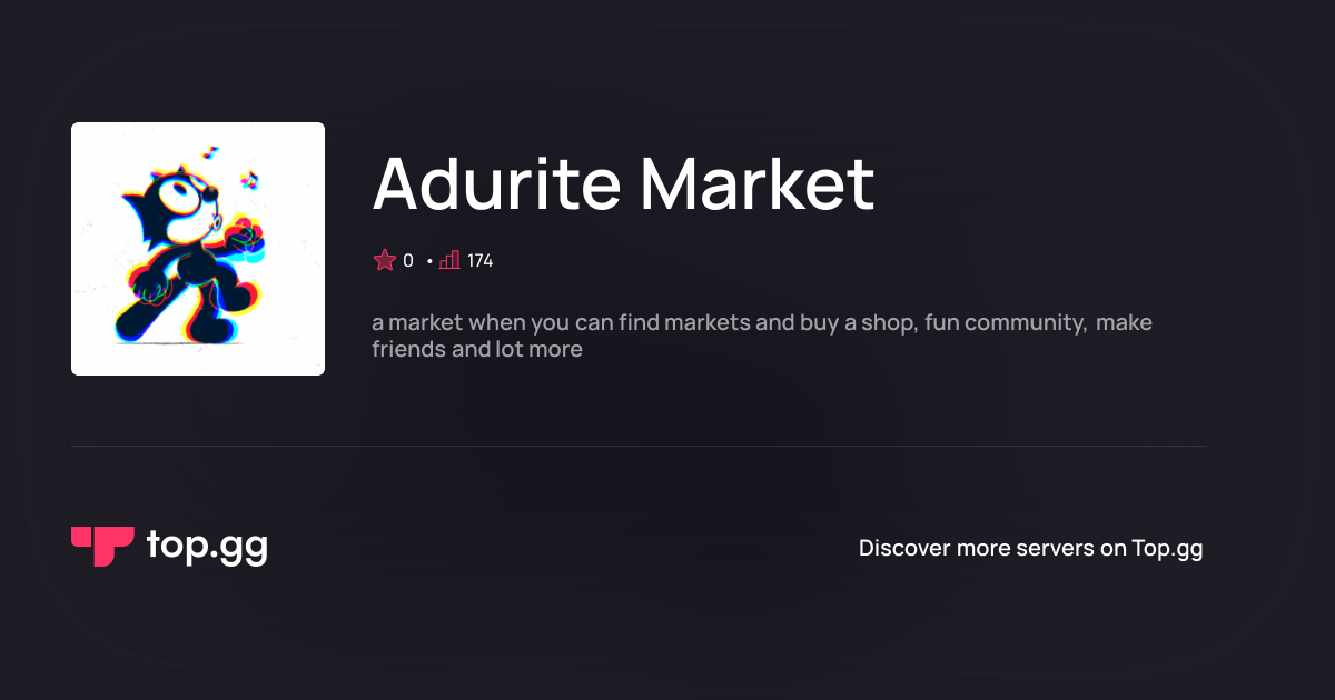 Join Adurite Market Discord Server | The #1 Discord Server List