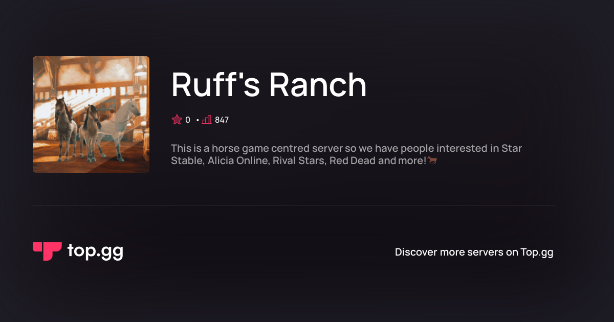 Join Ruff's Ranch Discord Server | The #1 Discord Server List