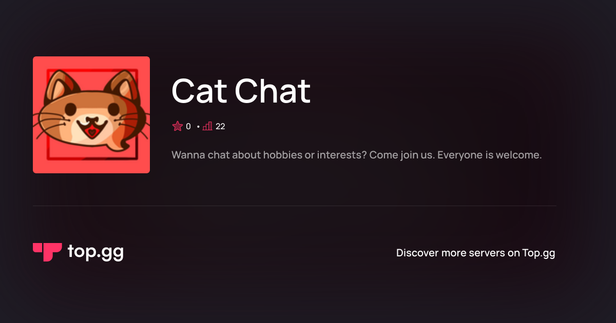 Join Cat Chat Discord Server | The #1 Discord Server List
