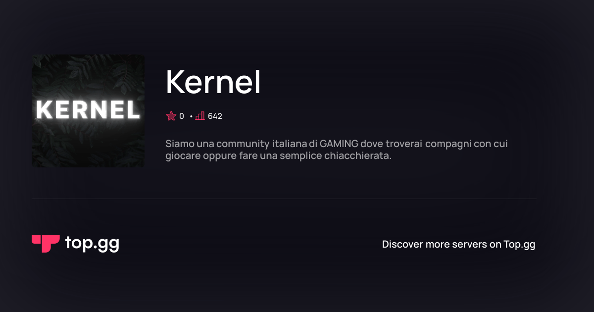Join Kernel Discord Server | The #1 Discord Server List