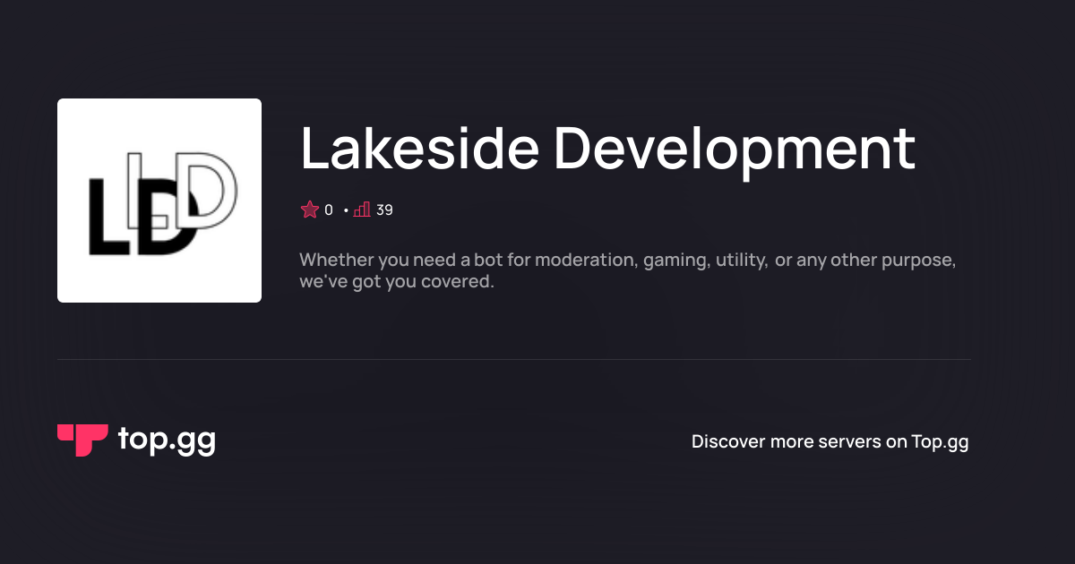 Join Lakeside Development Discord Server | The #1 Discord Server List