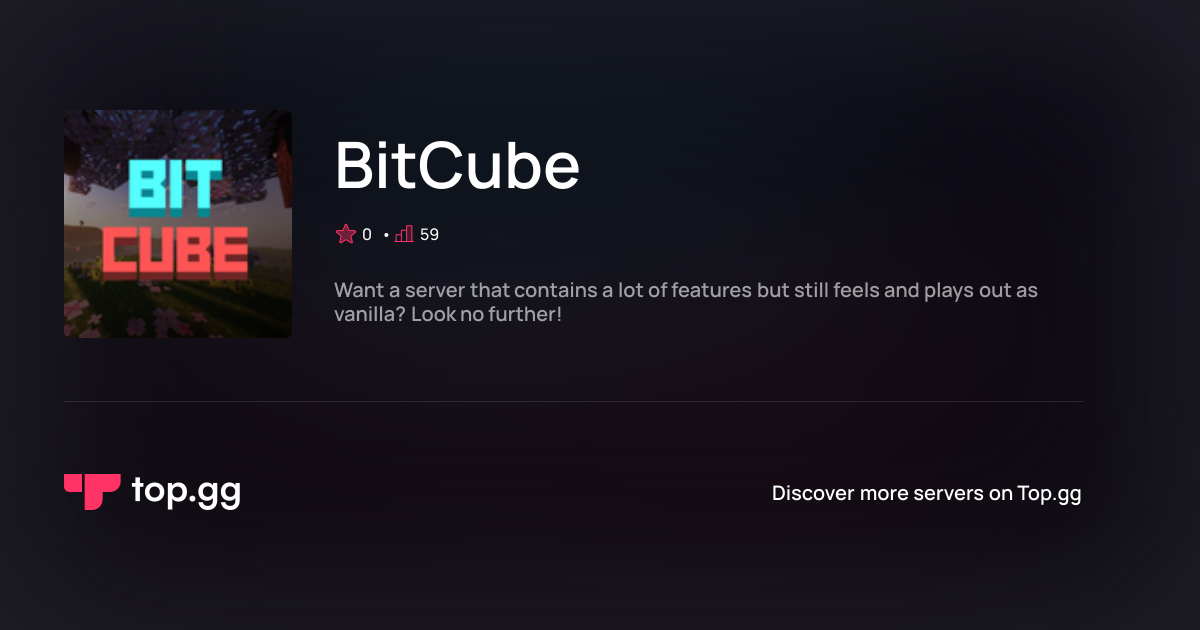 Join BitCube Discord Server | The #1 Discord Server List