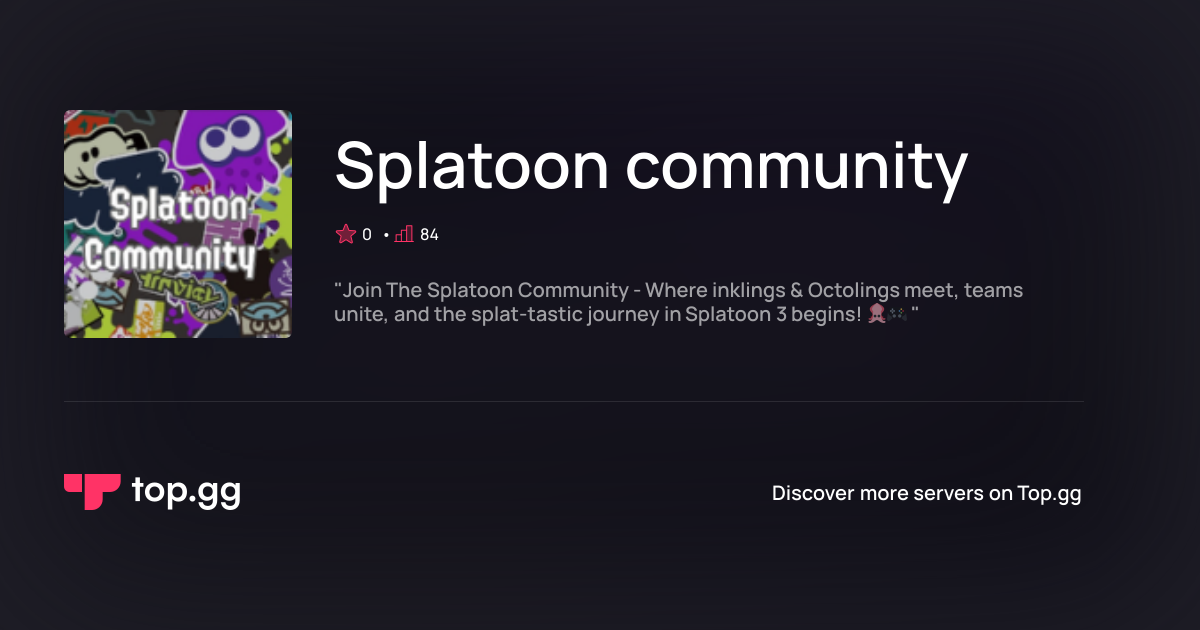 Junte-se ao servidor Discord da Splatoon community | A lista n°1 de ...