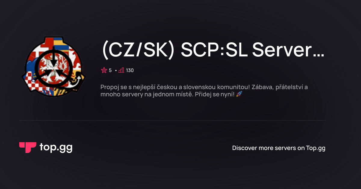 Join (CZ/SK) SCP:SL Server Hub Discord Server | The #1 Discord Server List