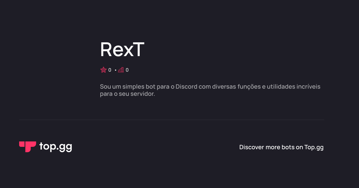 Add RexT Discord Bot | The #1 Discord Bot and Discord App List