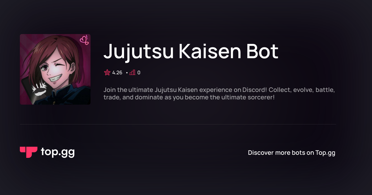 Add Jujutsu Kaisen Bot Discord Bot | The #1 Discord Bot and Discord App ...