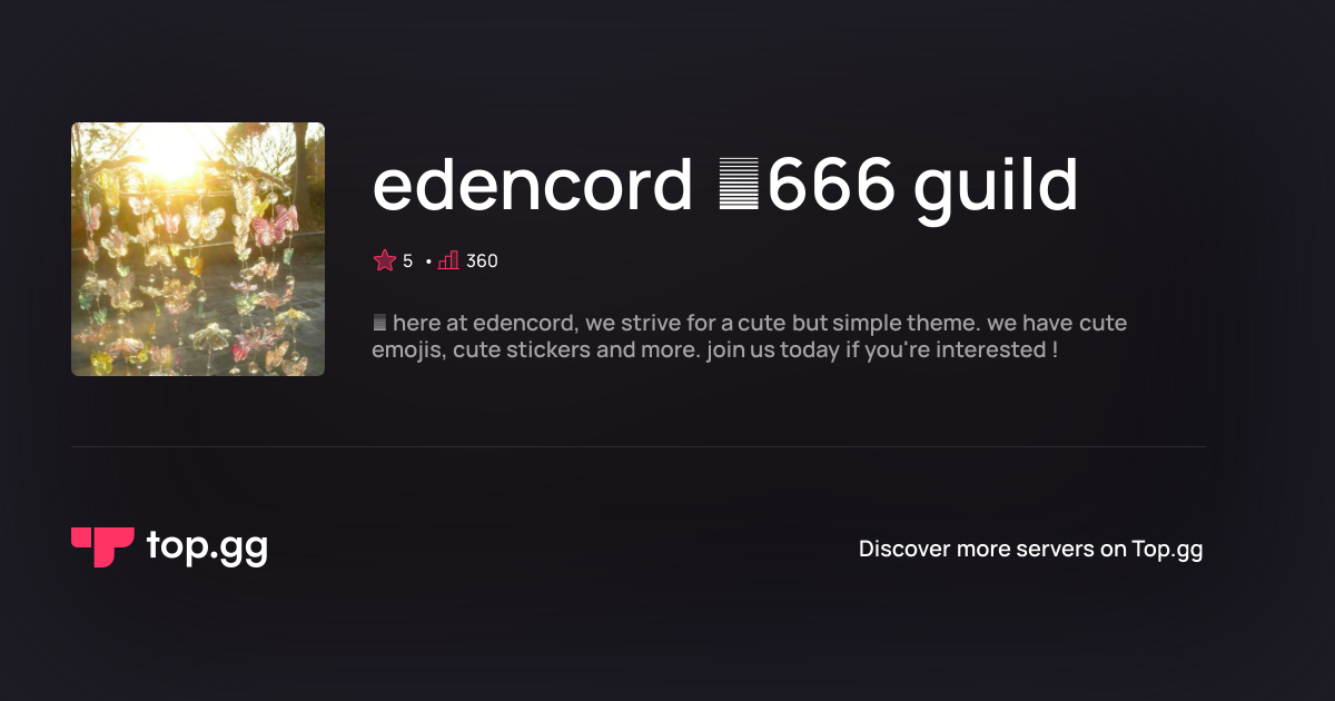 Join edencord ┆666 guild Discord Server | The #1 Discord Server List