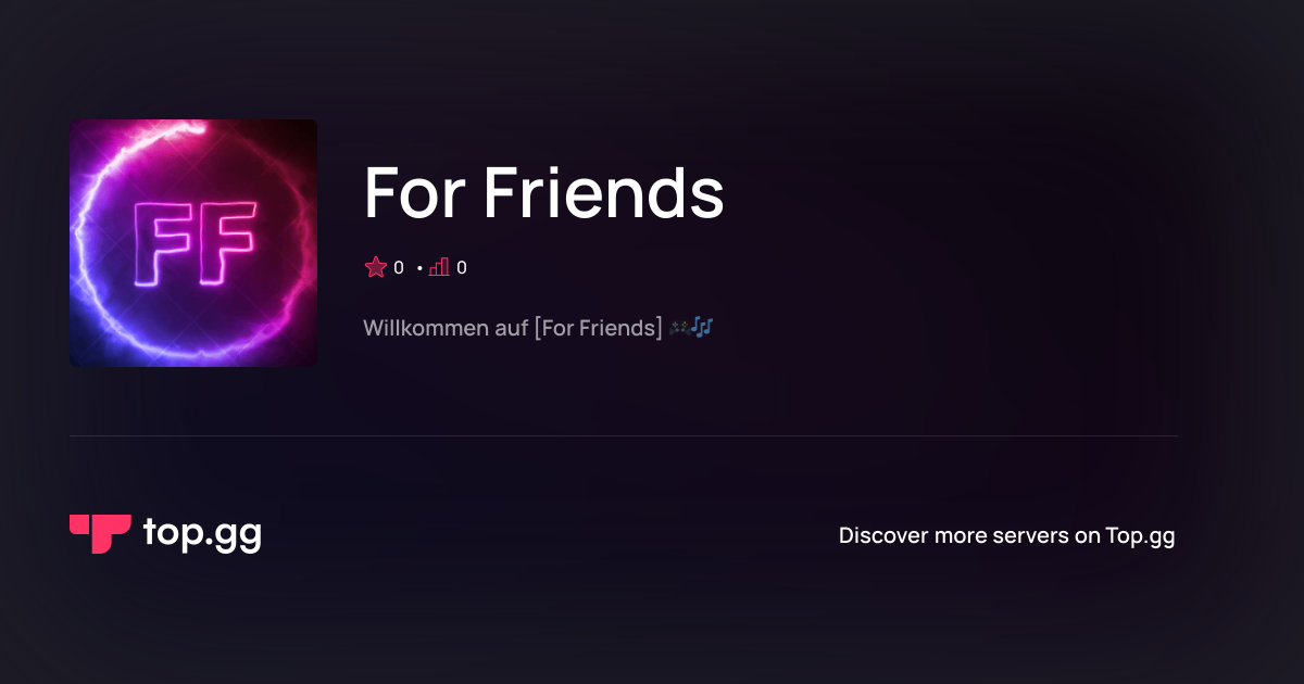 Join For Friends Discord Server | The #1 Discord Server List