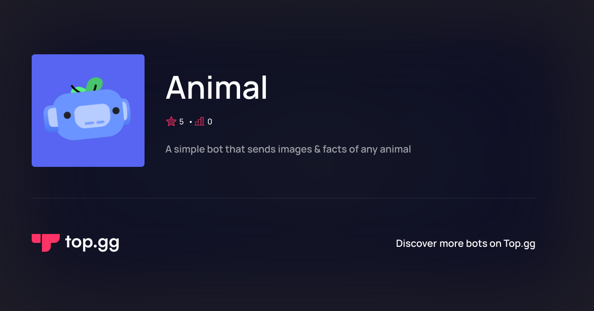 Add Animal Discord Bot | The #1 Discord Bot and Discord App List