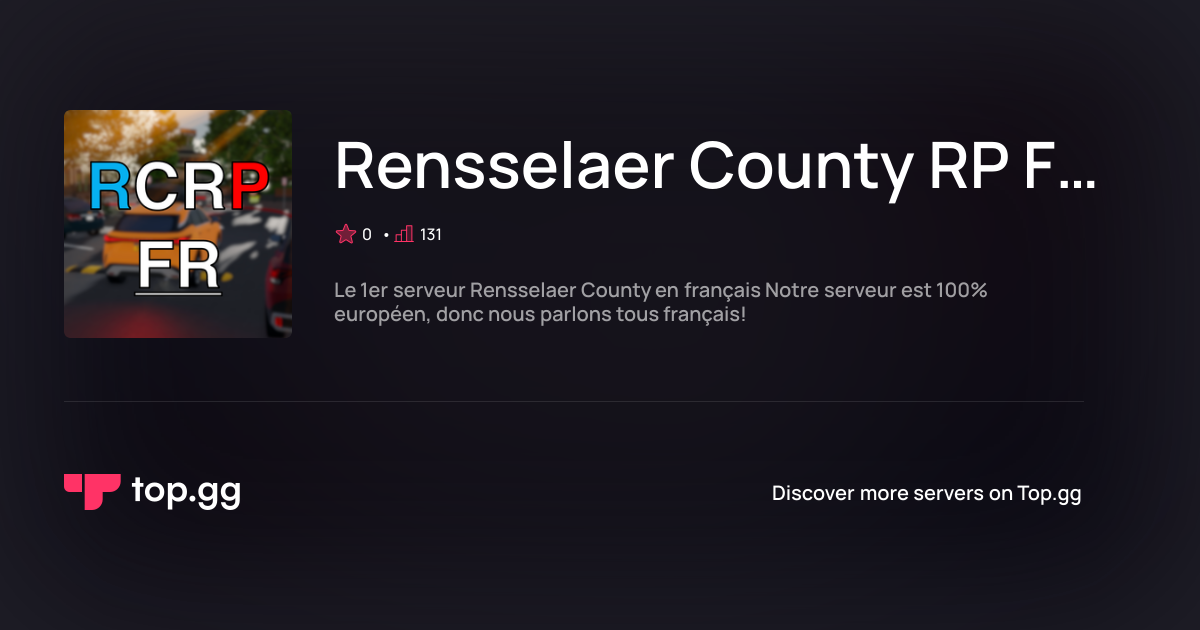 Join Rensselaer County RP FR Discord Server | The #1 Discord Server List
