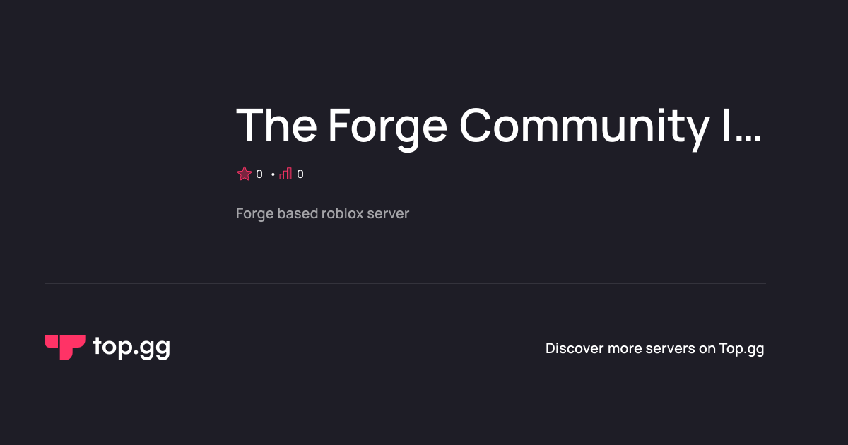 Join The Forge Community | Active Codes, guide & Support 24/7 Discord ...