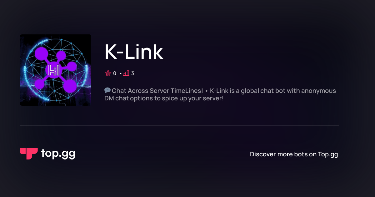 Add K-Link Discord Bot | The #1 Discord Bot and Discord App List