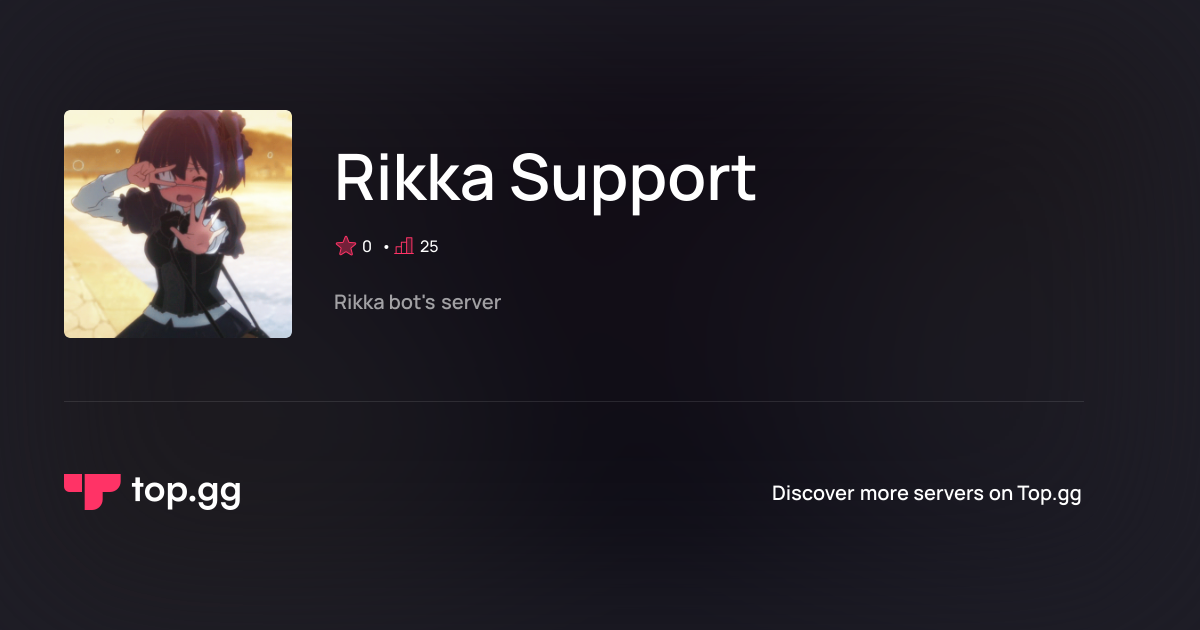 Rejoindre le serveur Discord Rikka Support | La liste de serveurs ...