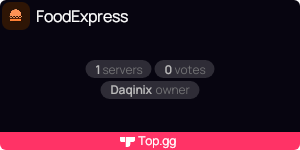 FoodExpress top.gg widget
