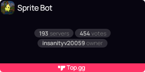 Sprite Bot top.gg vote widget